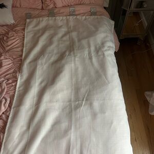 White Curtain with sequin curtain holes